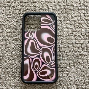 Wildflower brown/pink swirl case- Iphone 13 pro max